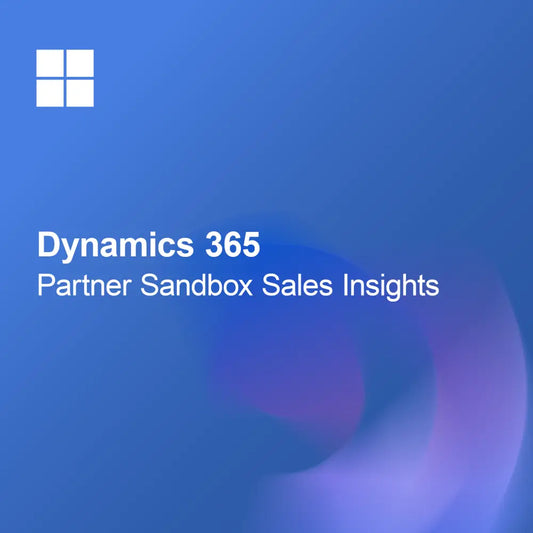 Dynamics 365 Partner Sandbox Prodejní přehledy
