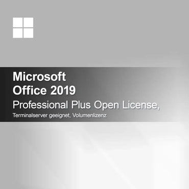 Microsoft Office 2019 Professional Plus Open License, Terminalserver kompatibel, volymlicens